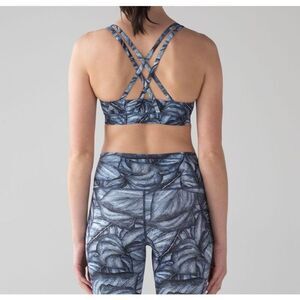 Lululemon Energy Sports Bra (Nulux) Mini Concrete Jungle Alpine White Multi Size